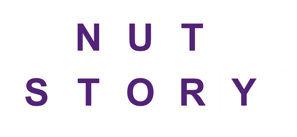 NUT STORY reverse white logo without background